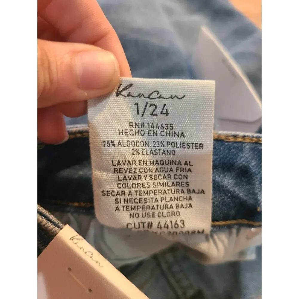 Kancan 1/24 junior's cut off denim long shorts new with tags